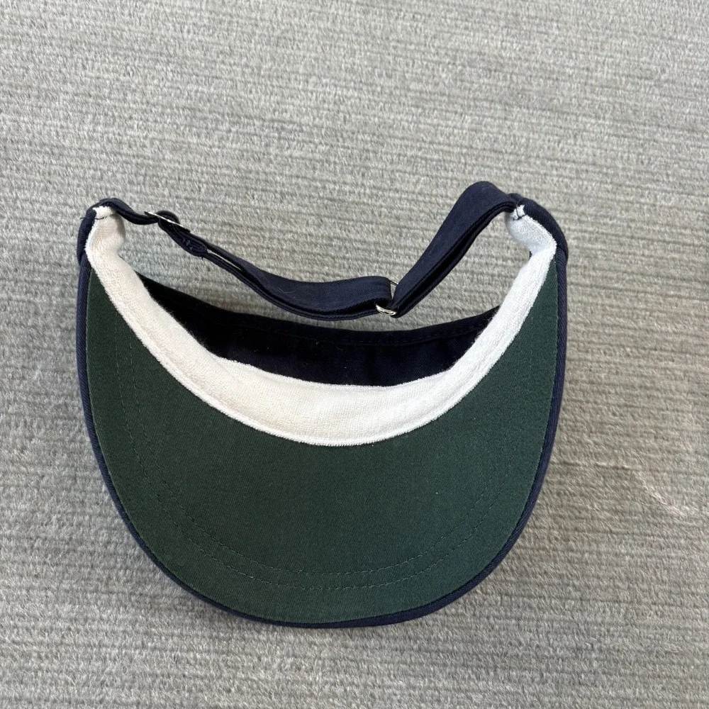 YETI Coolers Visor Men OS Navy Blue Embroidered Logo Adjustable Cotton Hat